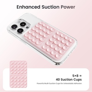 Coque de téléphone à ventouse en silicone double face avec support OLED pour selfies et vidéos, découpe personnalisée - Product Image 3