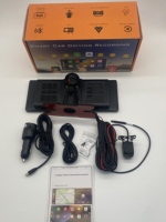Perekam Dashboard Layar Sentuh Portabel 10,26 inci Nirkabel CarPlay Android Auto untuk AUX Wi-Fi G-Sensor Dashcam 2 Saluran