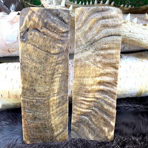 Placa de Cuerno de Oveja Natural Ecológica para Mango de Cuchillo, Pulida y Tallada con Diseño Animal - Product Image 1