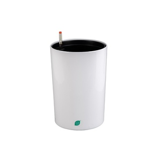 Maceta de plástico redonda grande de estilo moderno nórdico, maceta de bambú esmaltado con sistema de riego automático perezoso Simple, maceta lacada - Product Image 6