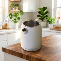 Bouilloire électrique de style européen en acier inoxydable avec arrêt automatique, 1500W, ébullition rapide, pour la maison et la cuisine