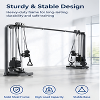 Appareil de musculation multifonctionnel commercial avec système de poulies doubles réglables pour entraînement complet du corps