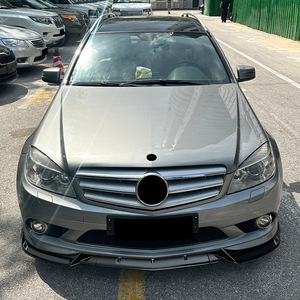 AMP-Z Front Bumper Lip For Mercedes-Benz C-Class W204 2007-2010 AMG Line Piano Black Carbon Fiber Texture Matte Finish - Product Image 2