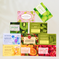Coffret cadeau de savons parfumés AESTHTANY 240g X12 Savon de bain aux fruits, aux fleurs et aux herbes Savon hydratant pour le corps Savon artisanal pour le soin de la peau