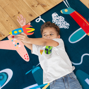 <span class=keywords><strong>Tappeto</strong></span> Educativo Divertente con Stampa di Aerei per Bambini, Tappetino da <span class=keywords><strong>Gioco</strong></span> per Asilo Nido, <span class=keywords><strong>Tappeto</strong></span> Tatami per Cameretta - Product Image 2
