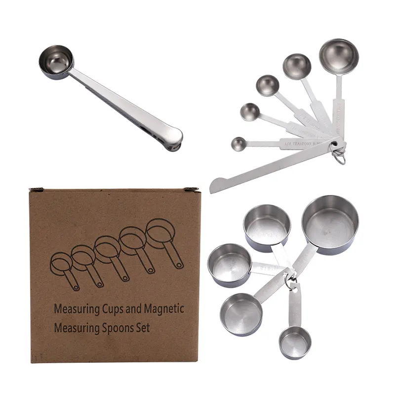 Wholesales Hot Sale Stainless Steel Measuring Cups and Spoons Set for Cookware sets with box