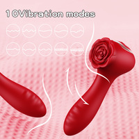 Kovida Erwachsenen-Sexspielzeug Rose Rotierender Perlen-Vibrator Massage für Frauen Weiblicher G-Punkt Klitoris Brustwarzen