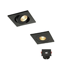 Spot LED carré encastré en aluminium avec angle réglable et 24 °   Projecteur à angle de faisceau, projecteurs, projecteur LED pour plafond