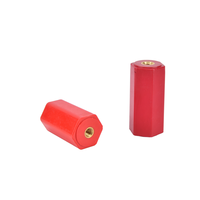 Isolateur de barre hexagonale rouge DOWE série EN DMC BMC, isolateurs électriques basse tension EN50, support de barre, certifié CE RoHS