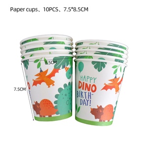 DAMAI <strong>Dinosaur</strong> <strong>Birthday</strong> <strong>Party</strong> Supplies Cartoon <strong>Dinosaur</strong> <strong>Party</strong> Plates Cups Napkins Banner Decorations for Kids Boys <strong>Party</strong> Decor - Product Image 4
