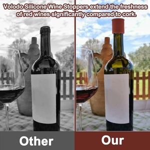 Tapón de Vino de Silicona Vodolo, Juego de 4 Piezas Reutilizables e Irrompibles, Mantiene el Vino Fresco para Uso Doméstico - Product Image 2