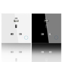 Prise intelligente Wi-Fi 16A standard britannique pour l'exportation, avec contrôle à distance par application, commande vocale Alexa et contrôle tactile