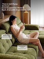 Sofá Cama Reclinable Manual de Tres Plazas, Moderno, en Chenilla Crema, con Reposacabezas Ajustable, Tela Lavable Extraíble, Control Remoto de Madera