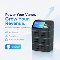 Mesin Vending Power Bank 12 Slot dengan Layar Iklan 4G/Wi-Fi 60W PD, Stasiun Pengisian Daya Ponsel Portabel untuk Sewa