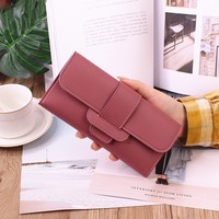 Dompet panjang wanita, dompet panjang wanita kulit PU kotak-kotak, mahkota, kantung ponsel, tempat kartu, koin, dompet wanita