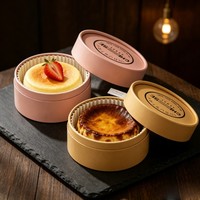 Emballage en tube de papier de qualité alimentaire imprimé avec logo personnalisé pour gâteaux et desserts