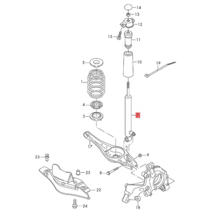 <span class=keywords><strong>Amortisseur</strong></span> de suspension <span class=keywords><strong>arrière</strong></span> 5Q0513045AK 5Q0512009AM pour VW <span class=keywords><strong>Golf</strong></span> 7 MK7 R32 GTI Rabbit Jetta Syncro Passat - Product Image 2
