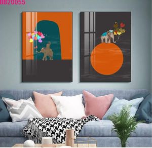 Baby Bed Room Crystal Porcelain Animal Wall Art Kids Living Room Decoration Painting - Product Image 3