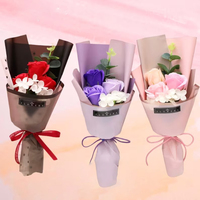 Hadiah Valentine indah hari rosas de Jabon hadiah floare de trandafir de sapun hadiah buatan sabun keterangan mawar buket bunga