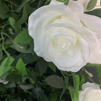 Vente en gros de panneaux muraux en fleurs artificielles en soie écologiques ROMANTIC de 8 pieds x 8 pieds, rouleau de fond de scène pour mariage