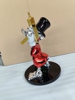 Statue en résine de Donald Duck plaquée or et chromée, populaire pour la sculpture Pop Art pour la maison, l'intérieur, l'artisanat élégant