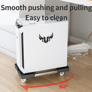 Base de <span class=keywords><strong>PC</strong></span> rodante resistente con ruedas de movilidad suave Material de PP duradero Colores blanco y negro para soporte de torre de computadora de juegos - Product Image 5