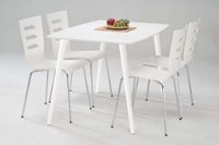 Ensemble de table à manger carrée en bois durable au design moderne et de chaises K/D Bella pour l'ameublement de la maison CHAO CHING Taiwan