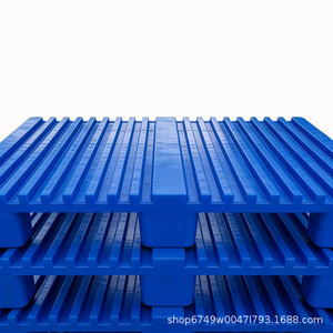 พาเลทพลาสติก Rxpc 80x63.4x15.5 ซม. 9 ขา แบบมีร่อง สีฟ้า สำหรับรถยก โลจิสติกส์ และจัดเก็บ - Product Image 4