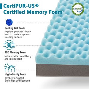 Wasserdichter Liner und Kühlgel Memory Foam Bequemes Hunde kisten Großes Hunde bett - Product Image 4