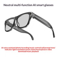 Lunettes Intelligentes IA : Reconnaissance IA, Traduction, Appel, Enregistrement Vidéo, Multifonction Haute Valeur, Verres à Teinte Variable, Tactiles