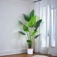 Grande plante artificielle en plastique de style nordique, palmier voyageur sur pied, pour intérieur, bureau, mariage, photographie, verdure