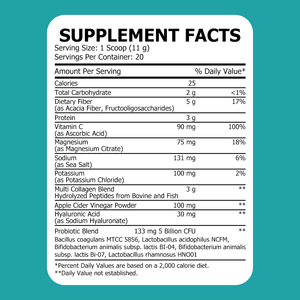 OEM ODM Daily Fiber Powder with Probiotics Collagen Electrolytes Supports Digestion Regularity Gut Microbiome Intestinal Barrier - Product Image 2
