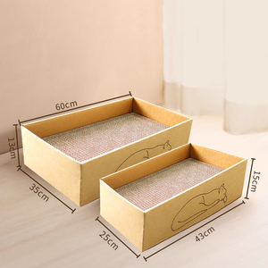 Nouveau chat jouet boîte en Carton résistant à l'usure chat griffoir carton salon plaque confortable lit pour animaux de compagnie papier ondulé chat griffoir - Product Image 2