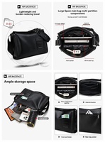 Sac à bandoulière pour homme grande capacité, sacoche messager multi-poches, étanche avec fermeture éclair, idéal pour les affaires et les trajets quotidiens - Vente en gros