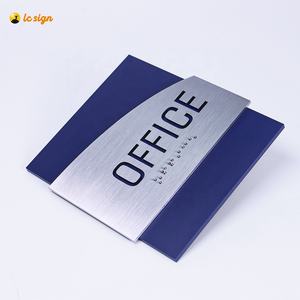 Découpe de texte creux plaque de nom de bureau signe de porte de bureau avec signe en Braille - Product Image 1