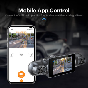 Dash Cam Caméra de tableau de bord avant et arrière à l'intérieur 4CH pour voitures 1080P Triple Dashcam avec enregistrement en boucle G-Sensor 24H Parking Monitor - Product Image 5