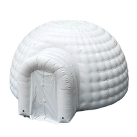 Fête événement sauter maison gonflable igloo Chine fournisseur constant air gonfler blanc led lumière géant gonflable dôme tente