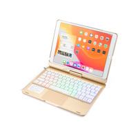 Casing Keyboard Desain Terpisah Putar 360 Derajat dengan Touchpad Backlit untuk Samsung Tab, Cover BT Magnetik Lepas Pasang OEM