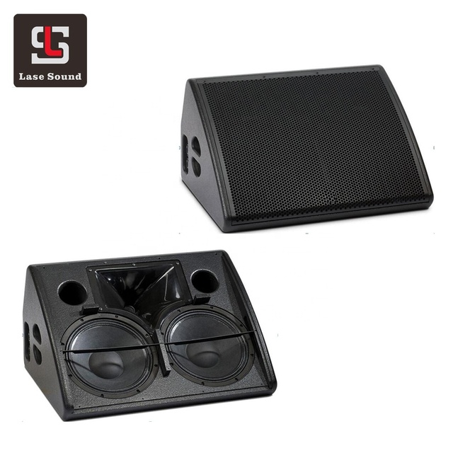 LASE TTFM-560MM Dual 12" Professional Audio System Powerful Studio Monitor Speakers for Stage with 800W
