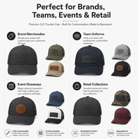 Casquette Trucker 6 Panneaux en Sergé de Coton avec Logo Personnalisé et Bande Latérale pour Marques de Streetwear Premium et Chaînes de Salles de Sport
