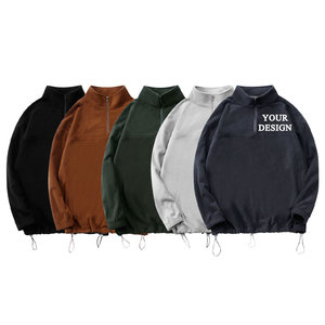 Vente en gros de sweats à capuche unisexes de haute qualité avec fermeture éclair sur le côté, broderie de logo personnalisée, tissu en polyester/coton éponge, coupe ample - Product Image 1