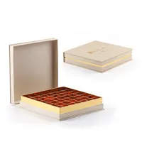 Caixa de papel vazia artesanal personalizada, embalagem artesanal de barra de chocolate para doces com inserções divisor