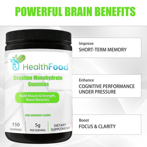 Custom Logo Creatine Monohydrate Gummy Improve Muscle and Condition Muscle Gain <b>Pre</b> <b>Workout</b> Creatine Monohydrate <b>Gummies</b> - Product Image 5