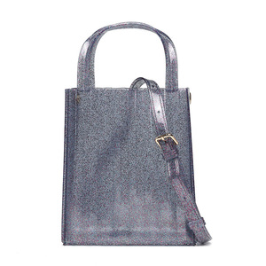 <span class=keywords><strong>Boha</strong></span> phụ nữ sang trọng của PVC Jelly Túi New Arrival xếp li mờ Satchel Tote Crossbody Vai Túi với Bow trang trí - Product Image 6