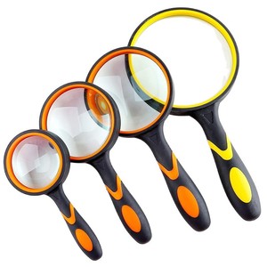 Handheld Magnifier 60mm Rubber Handle Reading Repair Use Without Light RoHS Compliant - Product Image 4