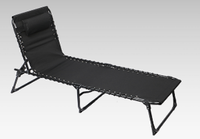 Chaise longue de patio en métal moderne, design nouveau, hauteur réglable, cadre en métal, portable, pliable, surdimensionnée, chaise longue de plage