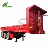 Semi-remorque benne basculante arrière pour transport de charbon 45m³ à vendre