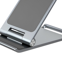 Support de téléphone de bureau réglable en alliage d'aluminium Oryix LX1, pliable, portable, dissipateur de chaleur, antidérapant, pour smartphone et tablette