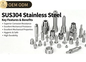 Piezas de Precisión para Centro de Mecanizado CNC de Aluminio, Acero Inoxidable Austenítico de Cromo-Níquel SUS304, Pulido y Pasivación - Product Image 5