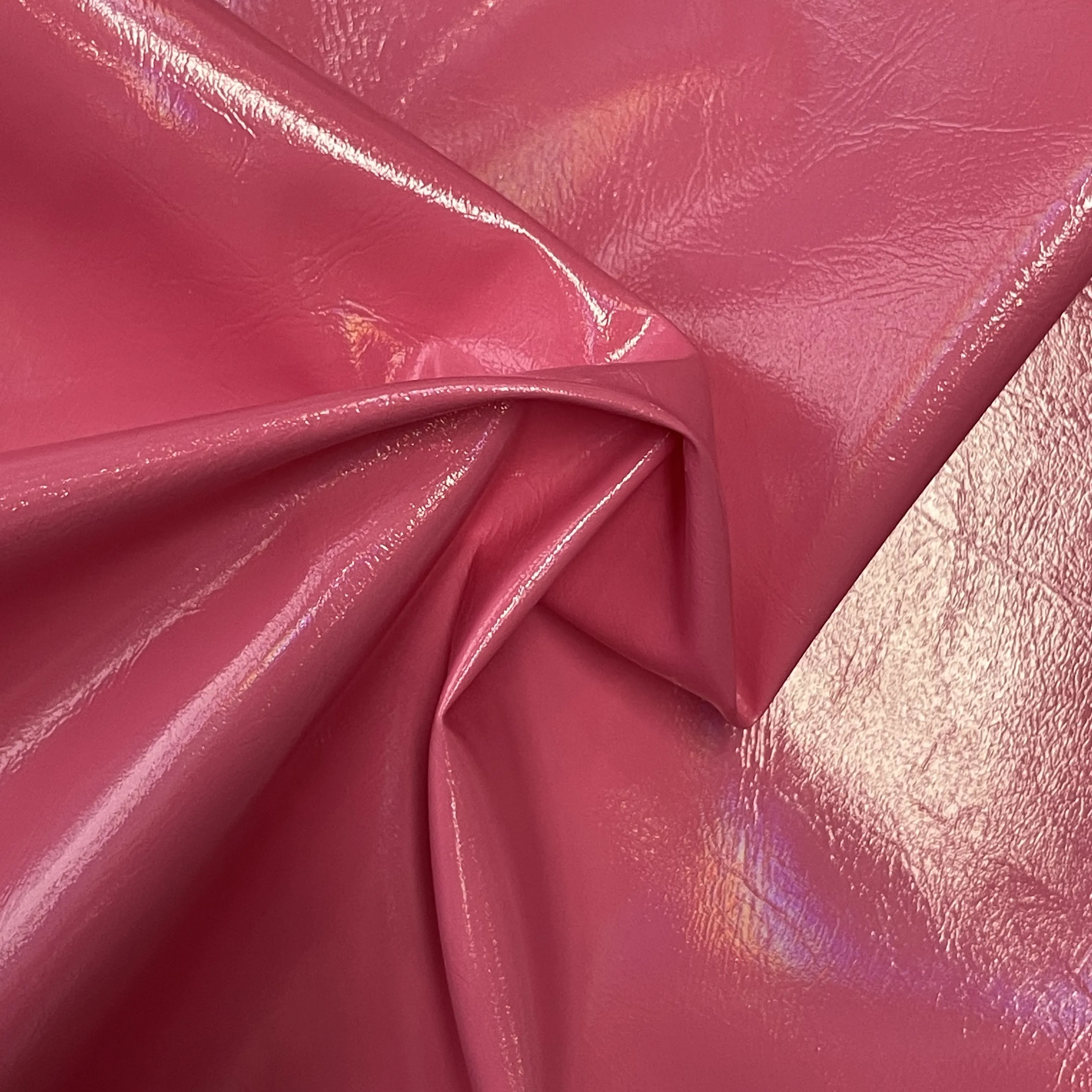 Smooth Glossy PU Faux Leather Is Used For Clothing Fabrics